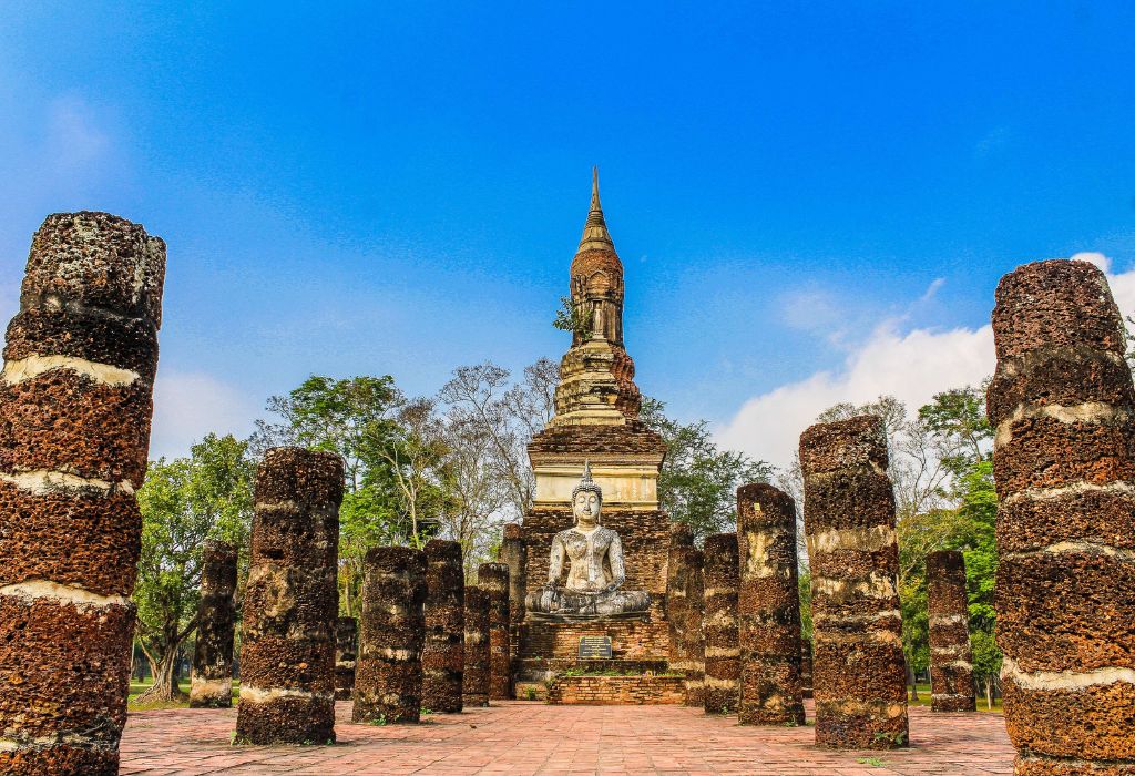 Historische tempel in Sukhothai – ontdek eeuwenoude cultuur tijdens je rondreis Thailand op maat.