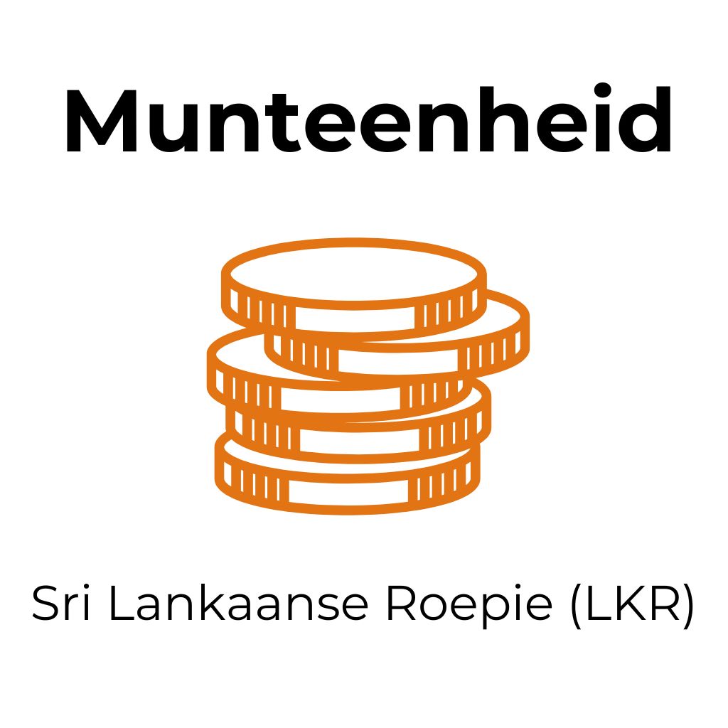 Drie munten die symbool staan voor de Sri Lankaanse roepie (LKR)